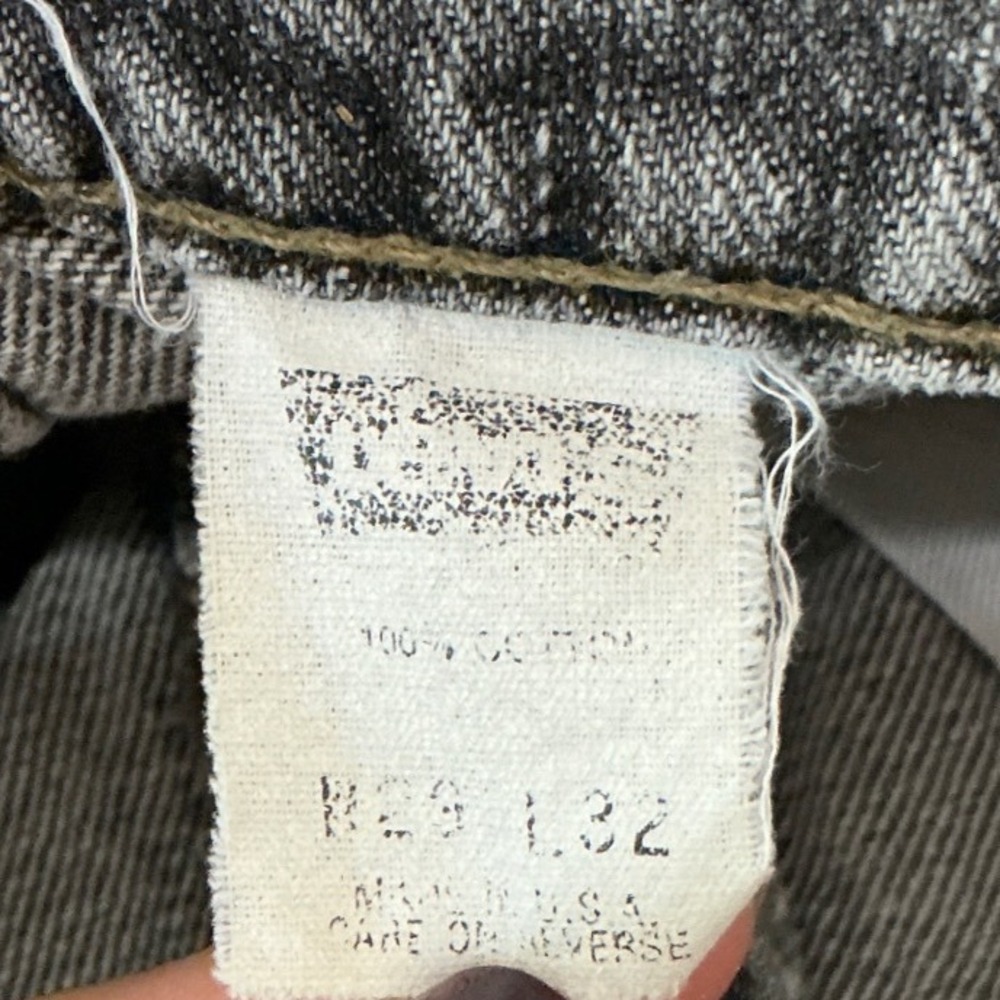 Vintage 90s Gray Levi's Jeans 550 Relaxed Fit Tapered Leg Made in USA Size 29x32 - Picture 4 of 9